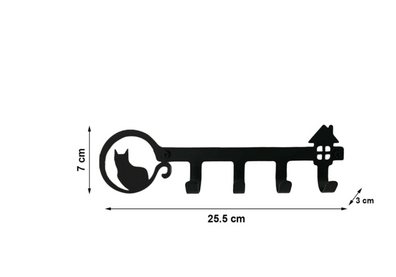Soporte colgador de llaves o correas Gato